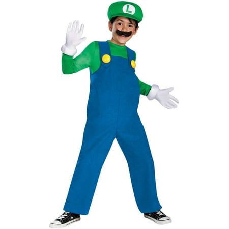 Boy's Luigi Deluxe Halloween Costume - Super Mario