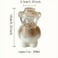 thumbnail image 4 of ValHome Cute Bear Cup Set of 2 with Straw, 11oz Borosilicate Glass Cups for Iced Coffee, Tea, and Juices – Adorable Home Café Drinkware, Perfect Gift for Coffee Lovers, Couples & Friends, 4 of 10