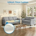 thumbnail image 5 of Puremind 2 Piece Sofa Set for Living Room, 3 Seater Sofa and Loveseat Set, Living Room Furniture Sets, Light Gray, 5 of 8