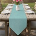 thumbnail image 6 of Teal Table Runner Linen Burlap Table Runner 60 Inches Long Modern Solid Textured Farmhouse Dresser Scarves for Kitchen Island Coffee Dining Room Party Wedding Banquet Holiday Decoration 13"x60", 6 of 8