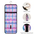 thumbnail image 4 of 3-Piece Travel Toiletry Bag Set, Hanging Wash Bag with Makeup Bag & Brush Case,Waterproof Cosmetic Organizer for Travel, Gym & Home Pink and Blue Bows, 4 of 10