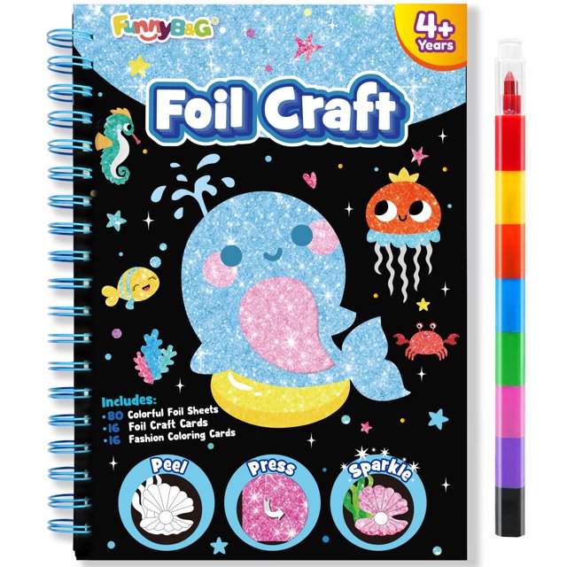 Kit de manualidades con foil FUNNYB&G, suministros de arte de Pascua para niños