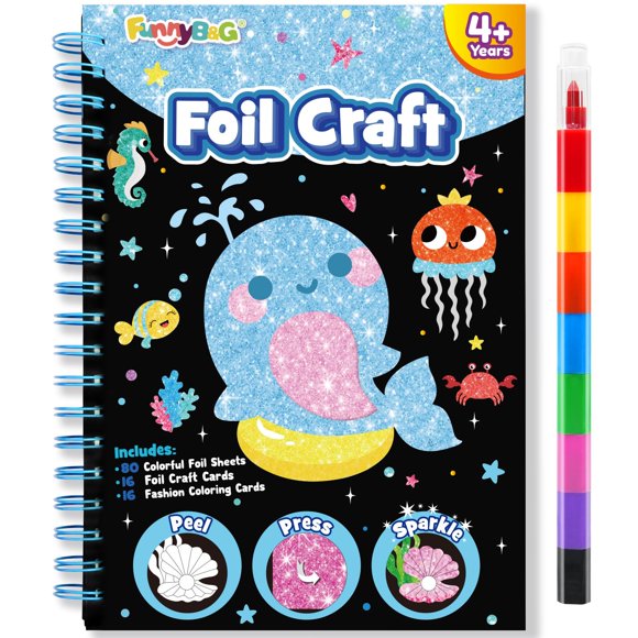 Kit de manualidades con foil FUNNYB&G, suministros de arte de Pascua para niños