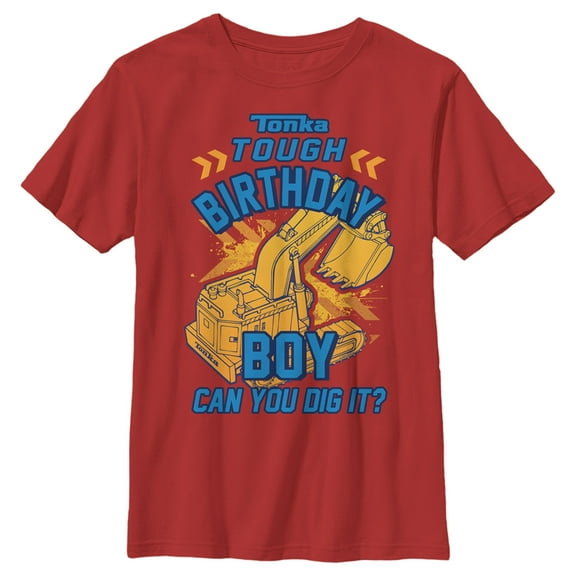 Boy's Tonka Birthday Boy  Graphic Tee Red Medium