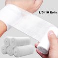 thumbnail image 2 of 1/5/10 rollos de gasa absorbente de algodón para vendaje, vendaje para hemostasia de heridas, vendaje para fijación y primeros auxilios, 2 of 5