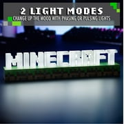 Minecraft Logo Light – Officially Licensed Merchandise, 2 Light Modes, Battery or USB Operated, Bedroom or Game Room Decor for Gamers | Paladone