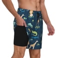 thumbnail image 2 of Daiia Tropical Animals Mens Swim Trunks Swim Shorts Quick Dry Swim Shorts with Mesh Lining Pockets-Medium, 2 of 9