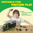 thumbnail image 3 of Joyfy 25 in 1 Die-cast Military Army Play Vehicle Set, Vehicles with Sounds and Lights in Carrier Truck, Push and Go Car Toy, Kids Christmas Birthday Gifts for 3 4 5 6 Years Old Boys, 3 of 9
