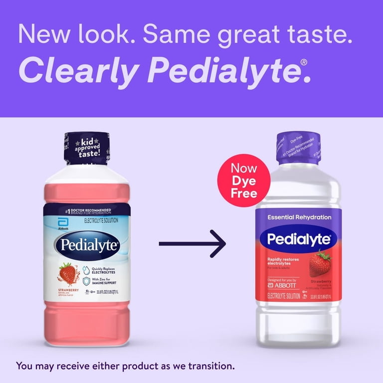 Pedialyte Essential Rehydration Electrolyte Drink, Strawberry, 1L, 4 Pack photo 3