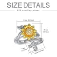 thumbnail image 6 of AOBOCO Gifts for Women Sunflower Open Ring You Are My Sunshine Lettering Ring with Cubic Zirconia for Women Mom Mama Nana, 6 of 6