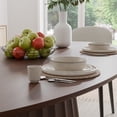 thumbnail image 5 of MAYEERTY 67x33.5x30 Modern Oval Dining Table for 6, Mid-Century Kitchen Table for Dining Room Kitchen, Walnut, 5 of 10