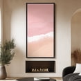 thumbnail image 3 of Large Framed Canvas Art for Living Room Wall Decor, Pink Ocean Beach Landscape Canvas Print for Bedroom Decoration - 60"x30" Black Framed, 3 of 6