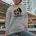 thumbnail image 2 of Funny Retro Rock or Mountain Climber, Don't Follow Me, I Do Stupid Things, Heather Grey Hooded Sweatshirt or Hoodie, XL, 2 of 5