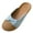 Blue, variant on Female Rattan Grass Woven Household Indoor Couples Soft Sole Silent Floor Linen Slippers Ladies' Beach Flip Flops Women's Home Indoor Bowknot Home Linen Slippers Wood Floor Slippers