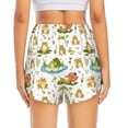 thumbnail image 2 of Lsque Cute Frog Printed Women's Running Shorts with Liner Pockets,Elastic Quick Dry Workout Athletic Gym Yoga Shorts,Womens High Waist Shorts-Small, 2 of 9