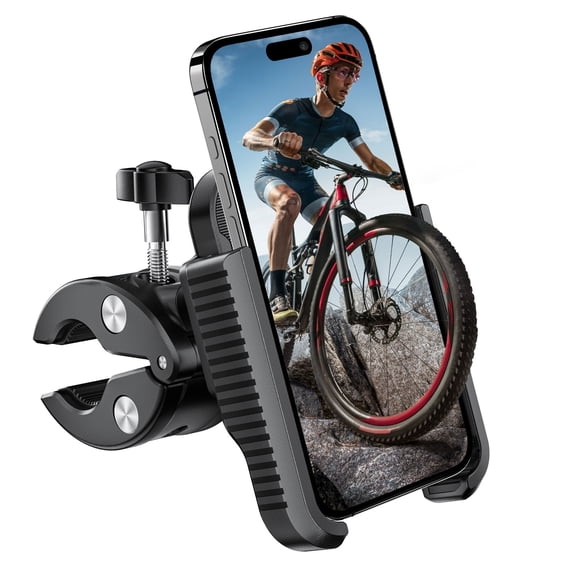 YOOVEE Bike Phone Holder, Motorcycle Phone Mount, 360° Rotatable Scooter Bicycle Handlebar Phone Mount , One-hand Operation for Effortless Cycling.