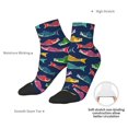 thumbnail image 6 of Rateoe Colorful Carp Streamer 1 Pattern Quarter Crew Socks,Toe Seamed Ankle Socks,Cotton Cushioned Breathable Athletic Crew Sports Socks, 6 of 7