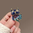 thumbnail image 2 of Vintage StyleS Drip Oil Owl Brooch Sophisticated Motifs Bagde For Coat Lapel Scarf Decoration Gift, 2 of 8
