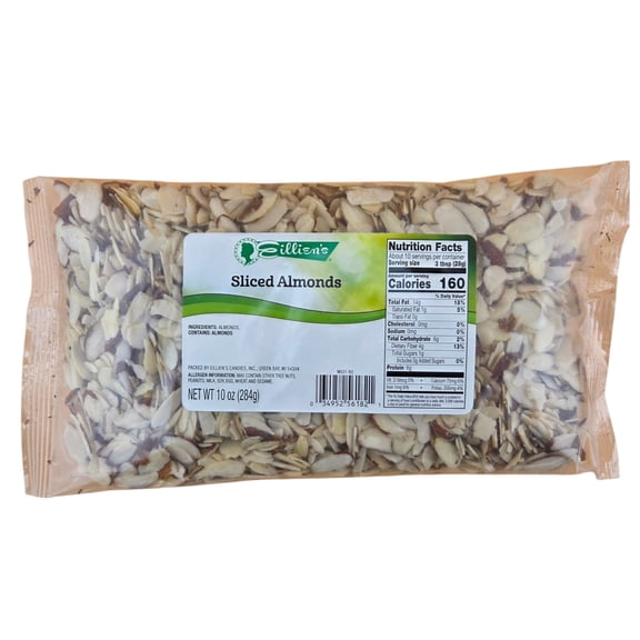 Sliced Almonds, 10 oz Bag, Natural Almond Slices for Baking, Salads & Cooking