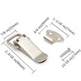 thumbnail image 2 of Spring Loaded Toggle Latch with Screws, Catch Hasp Clamp Clip Lock, 8 Pack, for Cabinet, Wooden Case, Box, Chest, Sliver, 2 of 5