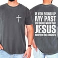 thumbnail image 5 of Unisex Christian Graphic T-Shirt, “Jesus Dropped the Charges” Double-Sided Faith Tee, Cotton Street Style Crew Neck Shirt, Sizes S–5XL, 5 of 7