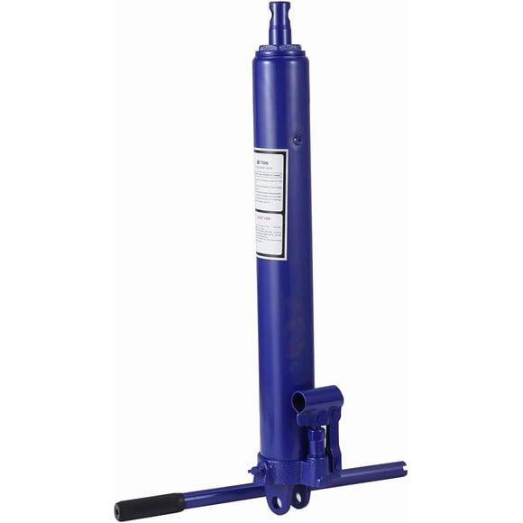 8-Ton Hydraulic Long Ram Jack Single Piston Pump Clevis Base - Engine Hoist Lift for Garage and Shop Cranes 16000 lb Capacity
