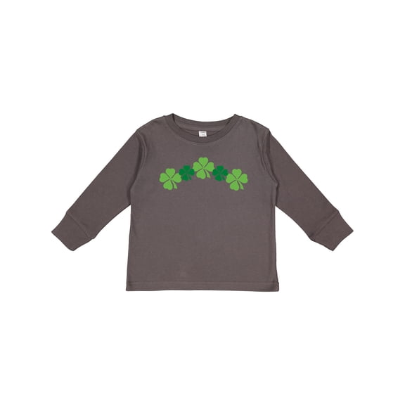 Inktastic Shamrock Four Leaf Clover St Patricks Boys or Girls Long Sleeve Toddler T-Shirt