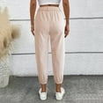 thumbnail image 4 of Pantalons à Fermeture Éclair Couleur Unie pour Femmes avec Poches Inclinées, 4 of 6