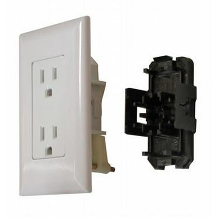 Wirecon White Decorator Wall Receptacle for Mobile Homes and RV's