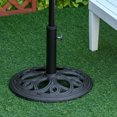 thumbnail image 2 of Outsunny Patio Umbrella Base Stand, Fit Dia. 1.5", 2" Pole, Black, 2 of 9