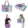 thumbnail image 2 of ZUXONGSY Turtle Hibiscus Butterfly Print Top Handle Satchel Purses Set of 2 for Women Large Tote Bag Satchel Handbags Shoulder Bag with PU Cash Wallet for Hiking Shopping, 2 of 5