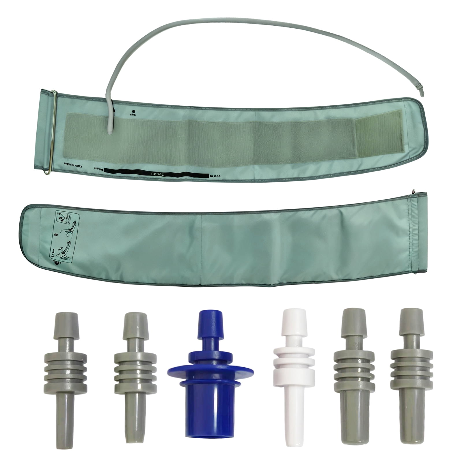 4 Sizes Blood Pressure Cuff Replacement, Universal Arm Cuff with Fan-Shaped Design for Large & Small Arms, Compatible with 99% Standard BP Monitors (17-53cm)