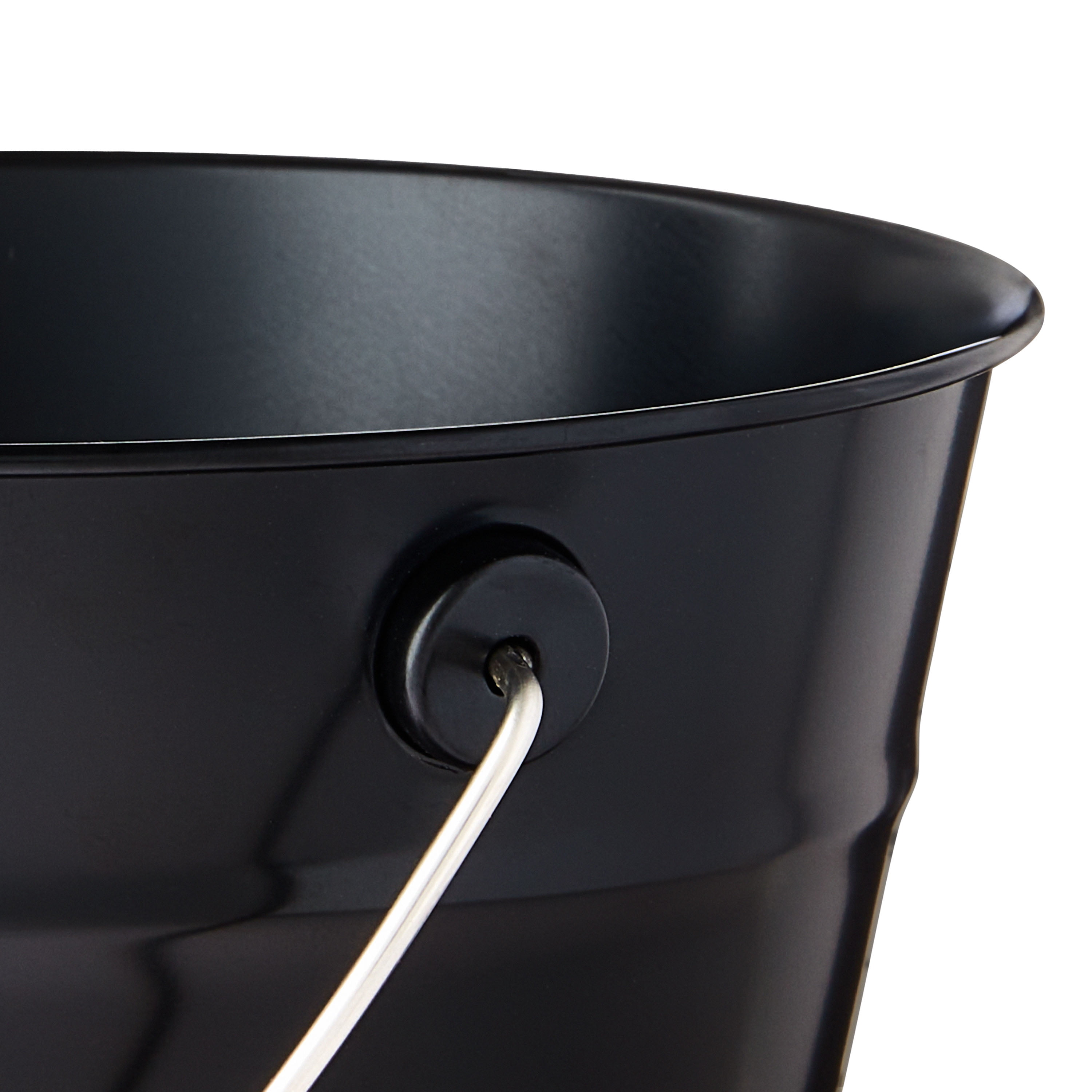 (2 pack) Black Tin Pail with Handle, 5", by Way To Celebrate, Party Favors