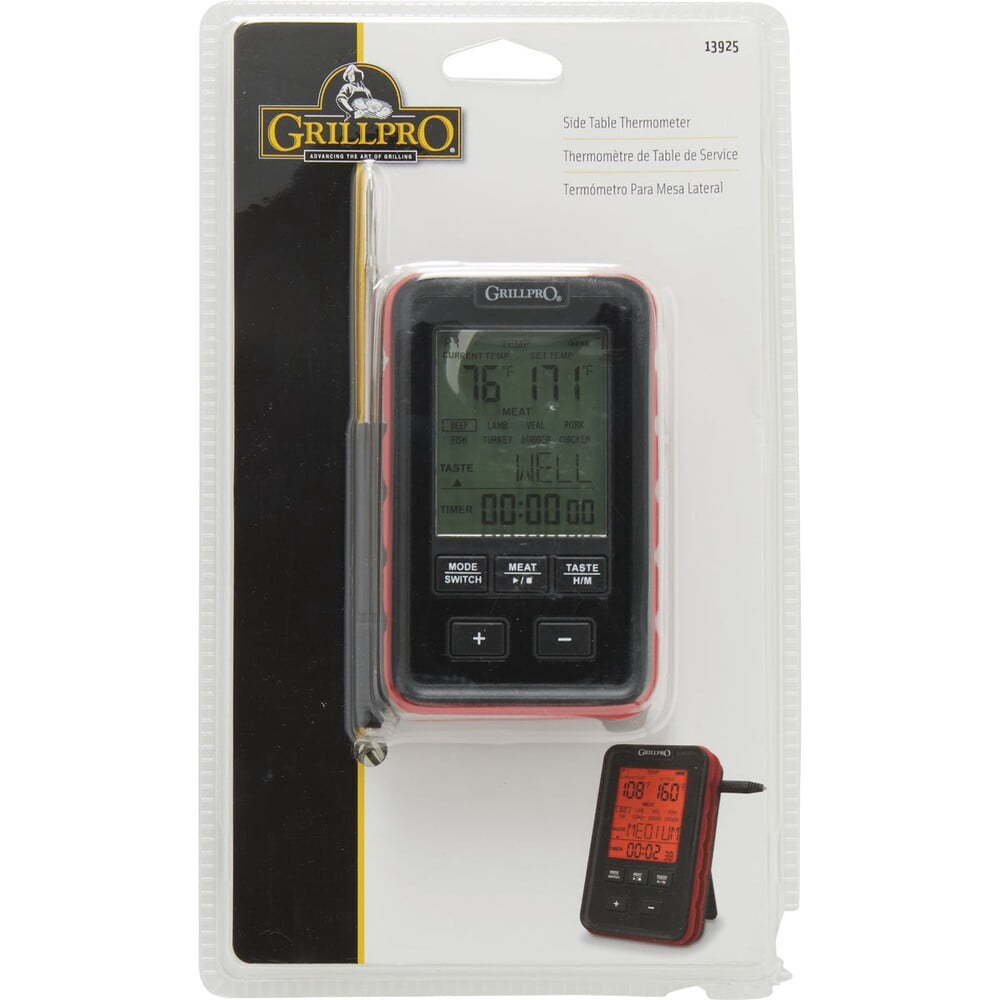 Onward Manufacturing Company GrillPro Leave-In Probe Side Table Thermometer 13925 — Residential Use, Standard Application