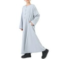 thumbnail image 5 of EnJoCho Kids Arabic Thobes Musli𝗆 Thobe Long Sleeve Kaftan Islami𝖼 Prayer Dress Ramadan Eid Outfit Traditional 𝖢ostume Celebration Robe, 5 of 9