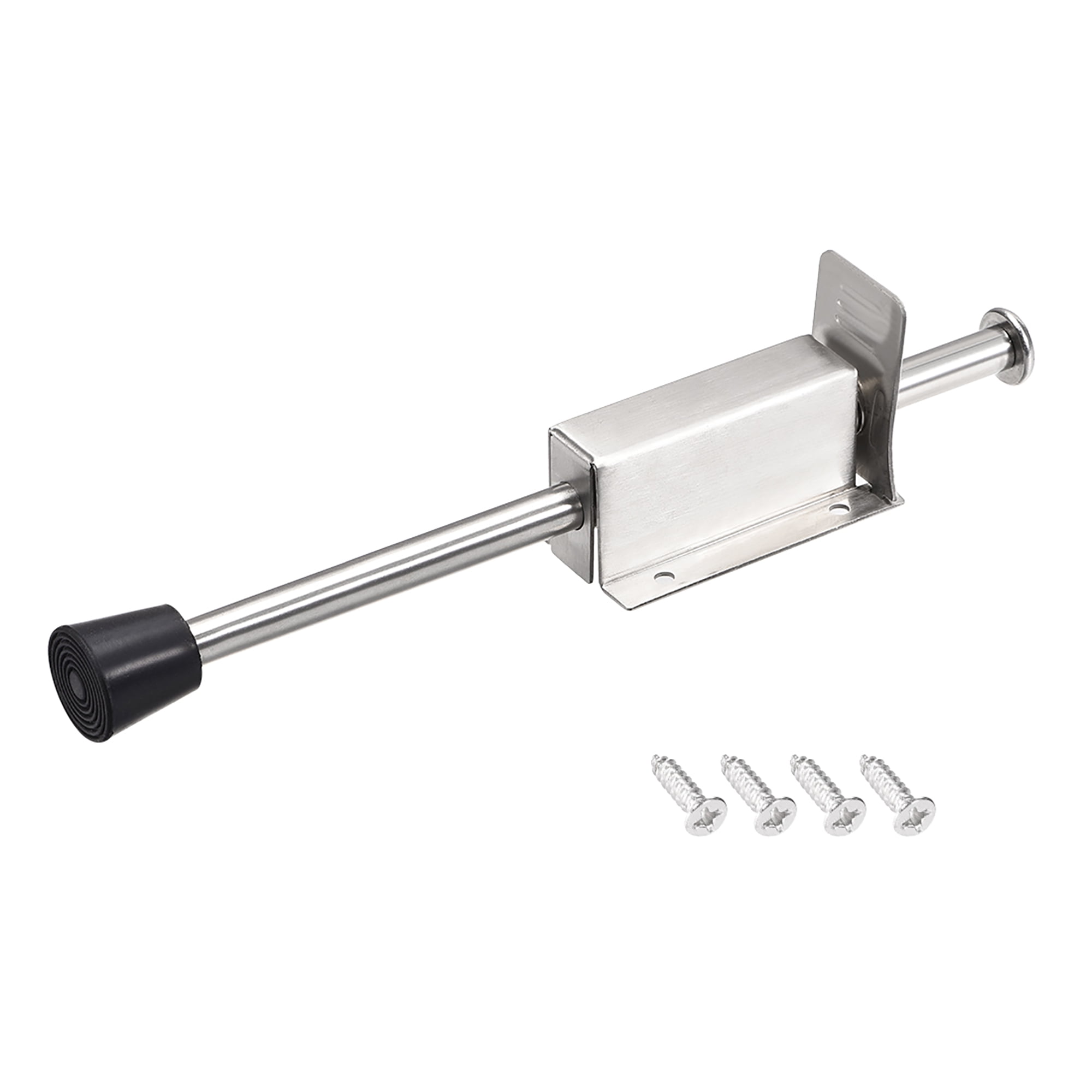 250x40x47mm Spring Loaded Door Stopper Stainless Steel Silver Tone