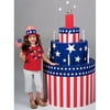 Shindigz 4 ft. USA Cake Multi-color Party Supply Sets
