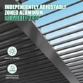 thumbnail image 6 of Sunmthink 12' × 20' Adjustable Louvered Pergola, Outdoor Aluminum Pergola with Curtains & Netting for Backyard, Deck & Poolside, Gray, 6 of 10
