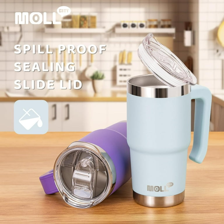 Mollcity, Stainless Steel Tumbler, 16 oz Baby Blue, Double-Wall -  Walmart.com