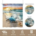 thumbnail image 4 of Beach Sea Turtle Ocean Shower Curtain Bible Verse Summer Animal Inspirational Quote Shower Curtain Bathroom Set Coastal Hawaii Scenery Waterproof Decoration Accessories Home Decor, 4 of 6