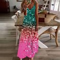 thumbnail image 1 of Qiopertar Robes d'Été pour Femmes Imprimé Sans Manches Col Rond Robe Décontractée Grandes Économies de Vacances! Moins de 5$ jusqu'à 90 % de Réduction, 1 of 5