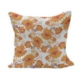 thumbnail image 1 of Orange Fluffy Throw Pillow Cushion Cover, Old Fashion Flowers in Full Blossom Damask Inspired Traditional Vintage, Decorative Square Pillow Case, 40" x 40", Orange Marigold Maroon, by Ambesonne, 1 of 5