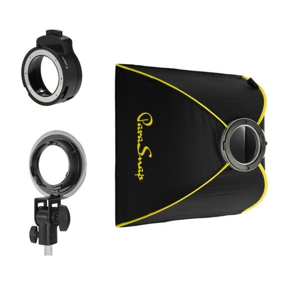 Glow ParaSnap 32x32" Square New Generation SterlingFibre Softbox with OTA-C Softbox Adapter for On-Camera Roundhead Speedlights and XPLOR100 Pros