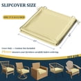 thumbnail image 2 of Kimunuk 6Pcs Outdoor Chair Cushions Slipcovers, 17" x 16" Light Yellow Replacement Waterproof Non-Slip Patio Seat Cushion Covers with Handle, Covers Only, 2 of 7