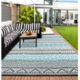 thumbnail image 6 of Waterproof Outdoor Rug Modern Patio Plastic Straw, Stain-Resistant Reversible RV Mat, Geometric Indoor Outdoor Carpet for Patio Camping Backyard Deck Garden, 6 of 8