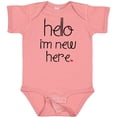 thumbnail image 3 of Inktastic Hello, I'm New Here. Boys or Girls Baby Bodysuit, 3 of 5