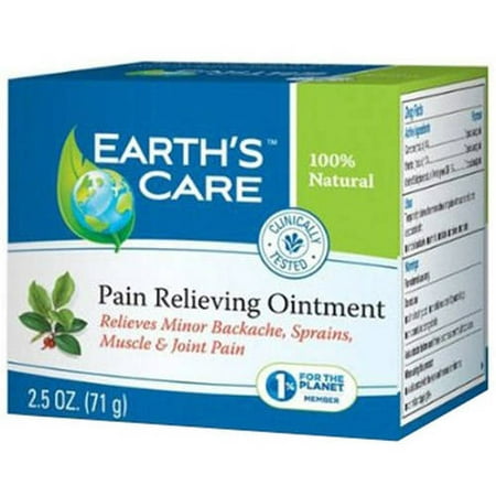 Earth's Care Pain Relieving Ointment, for Backache, Sprairs, Muscle & Joint Pain, 2.5