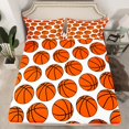 thumbnail image 2 of Erosebridal Ensemble de Draps pour Amateur de Basketball Format Simple, Draps Orange Simple, Déco de Jeu de Balles, 3 Pcs, 2 of 7