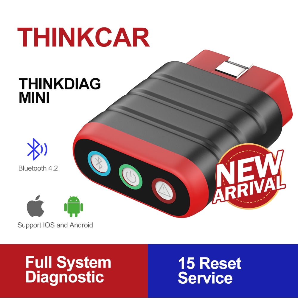 thinkcar Thinkdiag Bluetooth OBD2 Scanner Bi-Directional Scan Tool,Full System Scanner with 16 Reset Functions,ECU Coding,Live Data Stream Graph,Code Reader for iPhone & Android 