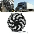 thumbnail image 4 of Electric Radiator Cooling Fan, 90W Stronger Power Air  Slim Fan Push Pull Simple Installation  For Van For Trailer For Truck, 4 of 8